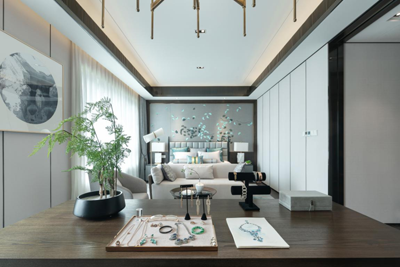 金輝·中央云著主臥實(shí)景圖